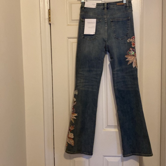 Soft Surroundings Boot Cut Embroidered Jeans - Picture 7 of 11
